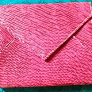 Vintage 12 CD / DVD Case Portable Pink Holder Magnetic Closure Faux Leather - LN